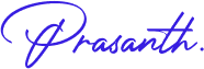Prasanth's signature