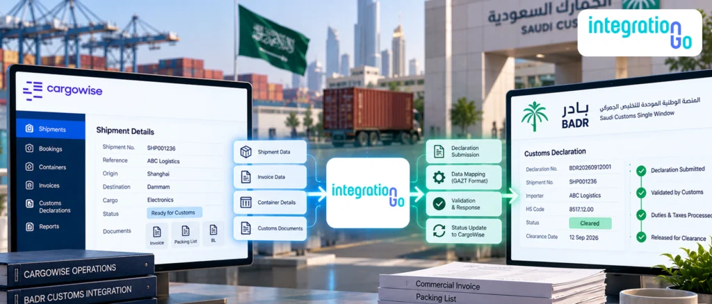 How does CargoWise Integration with BADR Support Customs Declaration and Clearance Processing?